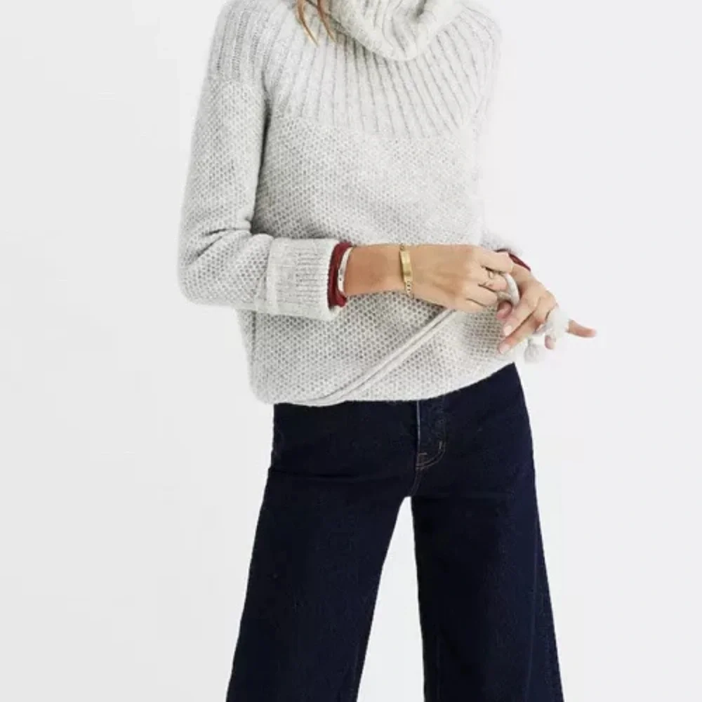 Madewell Snowbound Turtleneck Sweater Drawstring Pullover Women M Mohair Wool - Picture 4 of 9